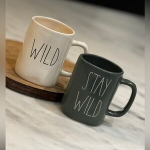 Rae Dunn Set of 2 Wild & Stay Wild Coffee Tea Mugs